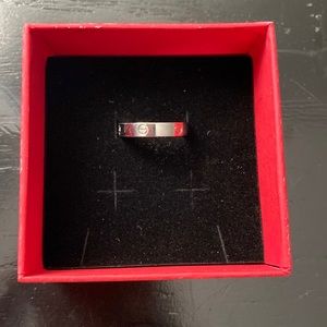 Inspired silver love ring size 7